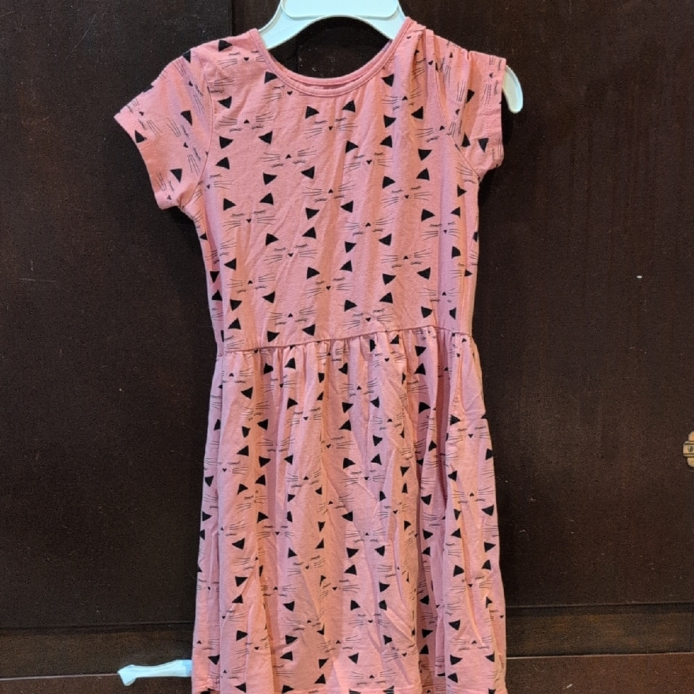 Tag Pink Triangle Pattern Kids Dress